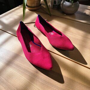 Rothy's The Point pink flats size 10